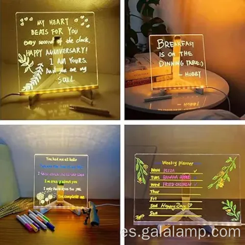 Tablero de dibujo de luz LED y tablero de mensajes